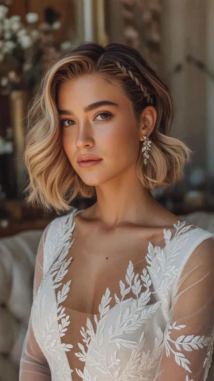 bob-hairstyles-2026-The-Romantic-Braided-Bridal-Bob