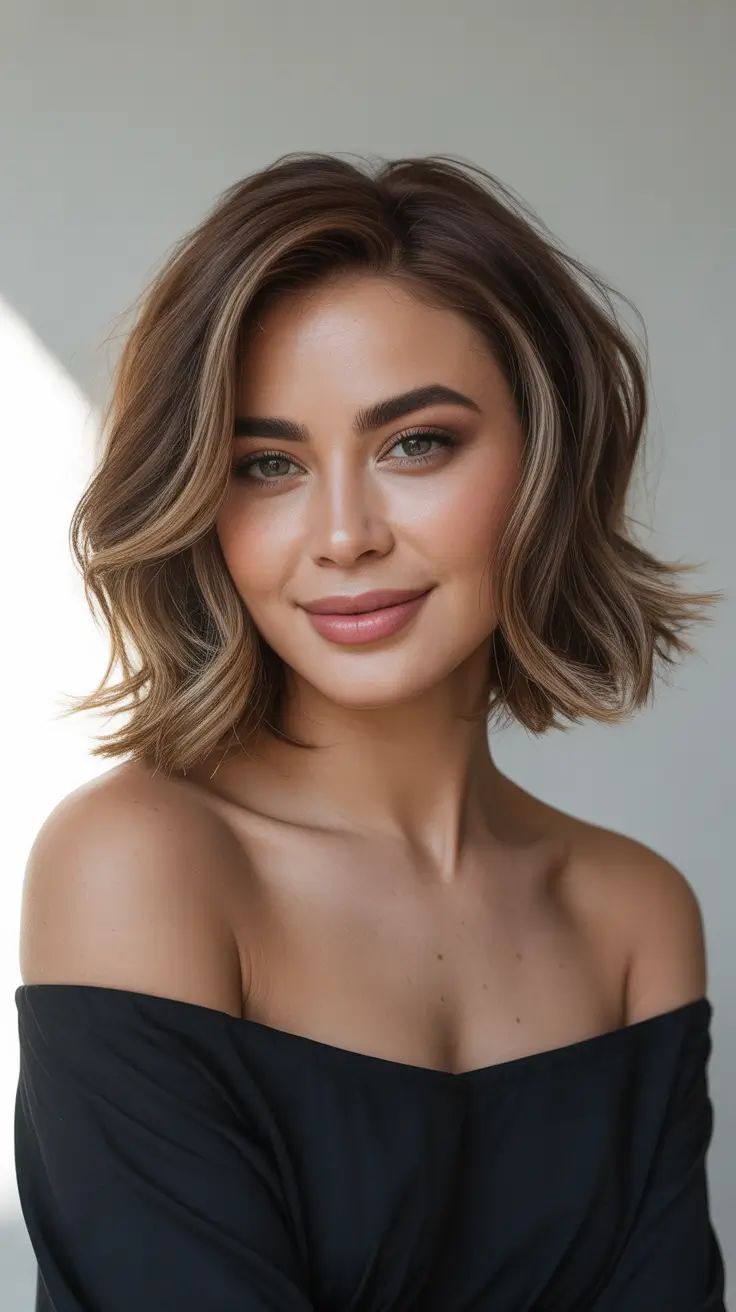 bob-hairstyles-2026-The-Tousled-Warm-Mocha-Bob