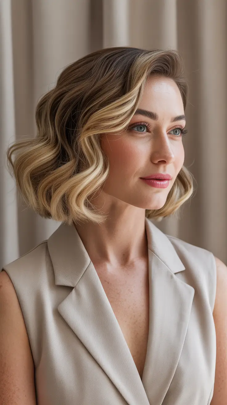 bob-hairstyles-2026-The-Glam-Sculpted-Blonde-Bob