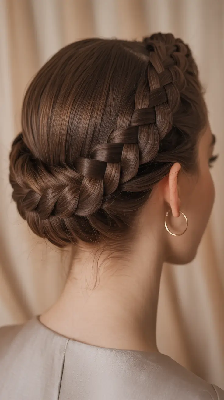 braids hairstyle 2026+Modern Crown Braid Elegance