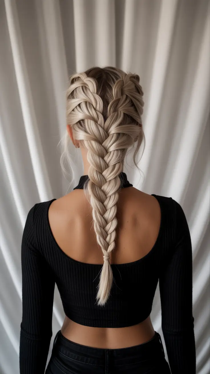 braids hairstyle 2026+Symmetric Nordic Double Dutch Braid