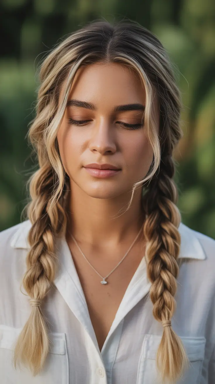braids hairstyle 2026+Golden Hour Twin Braids