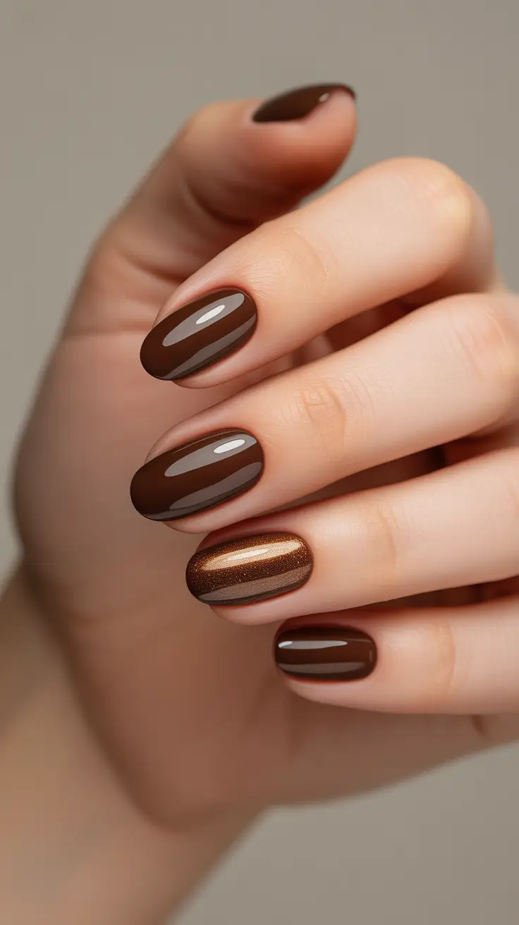 brown nail designs 2026 Deep Mocha With a Twist