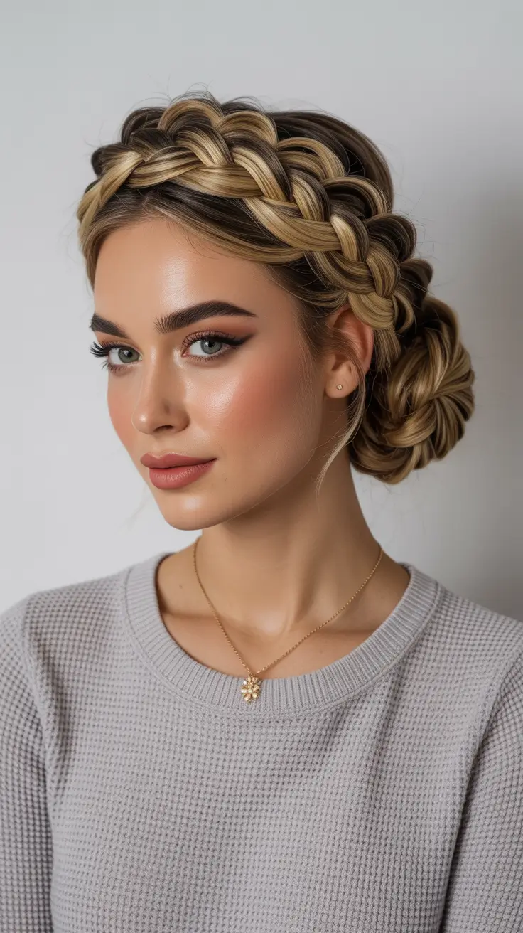 buns hairstyles 2026 The Double Dutch Milkmaid Twist