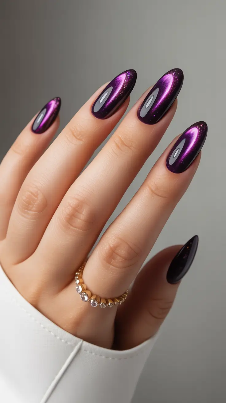 cat eye nails 2026 Midnight Prism: The Edgy Purple Reboot