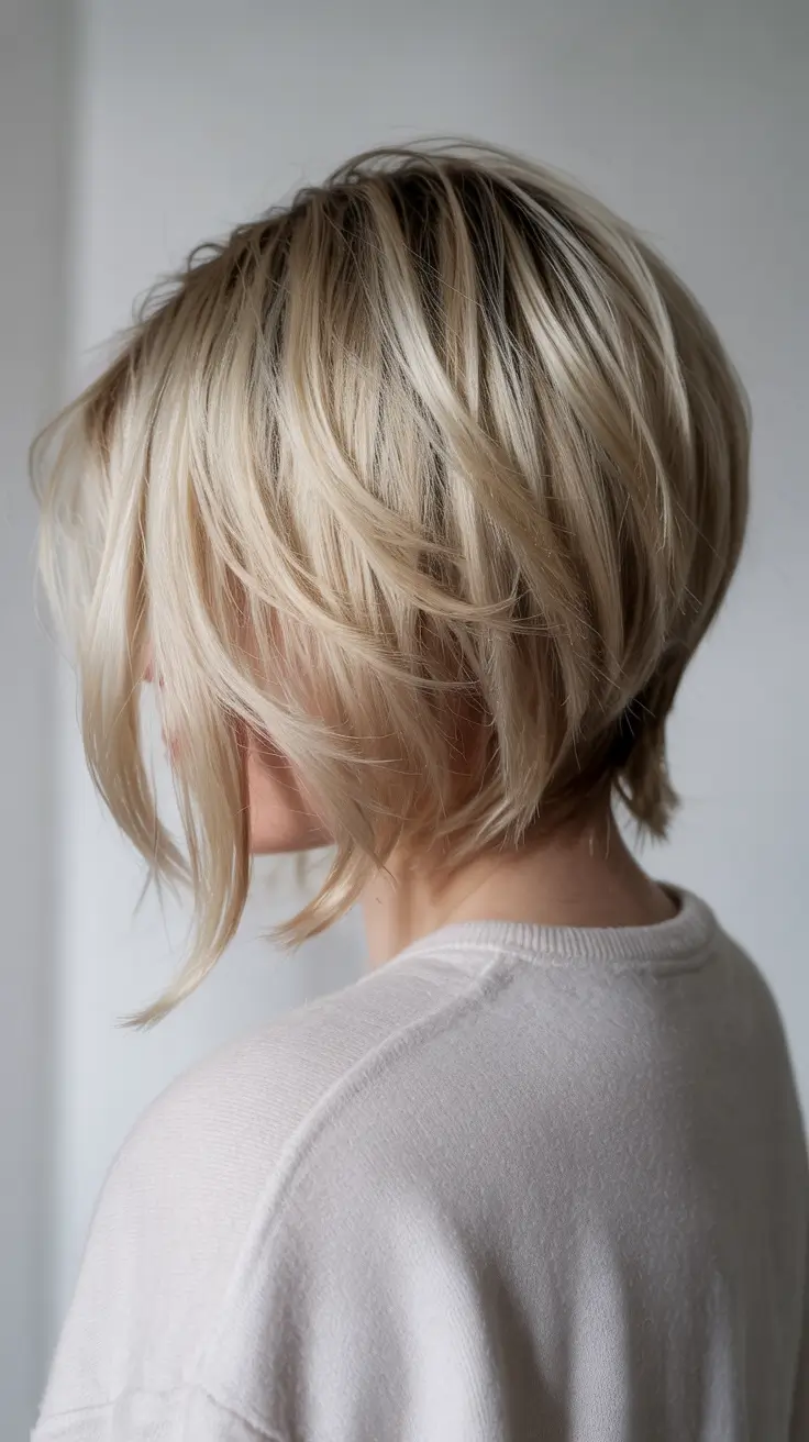 Choppy Bob Haircuts 2026 Stacked Blonde Movement