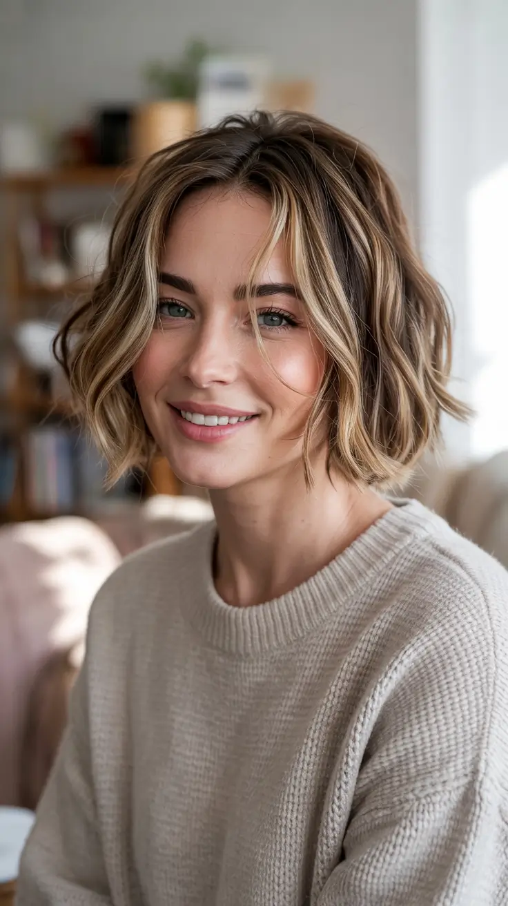 Choppy Bob Haircuts 2026 Blonde Balayage Bounce