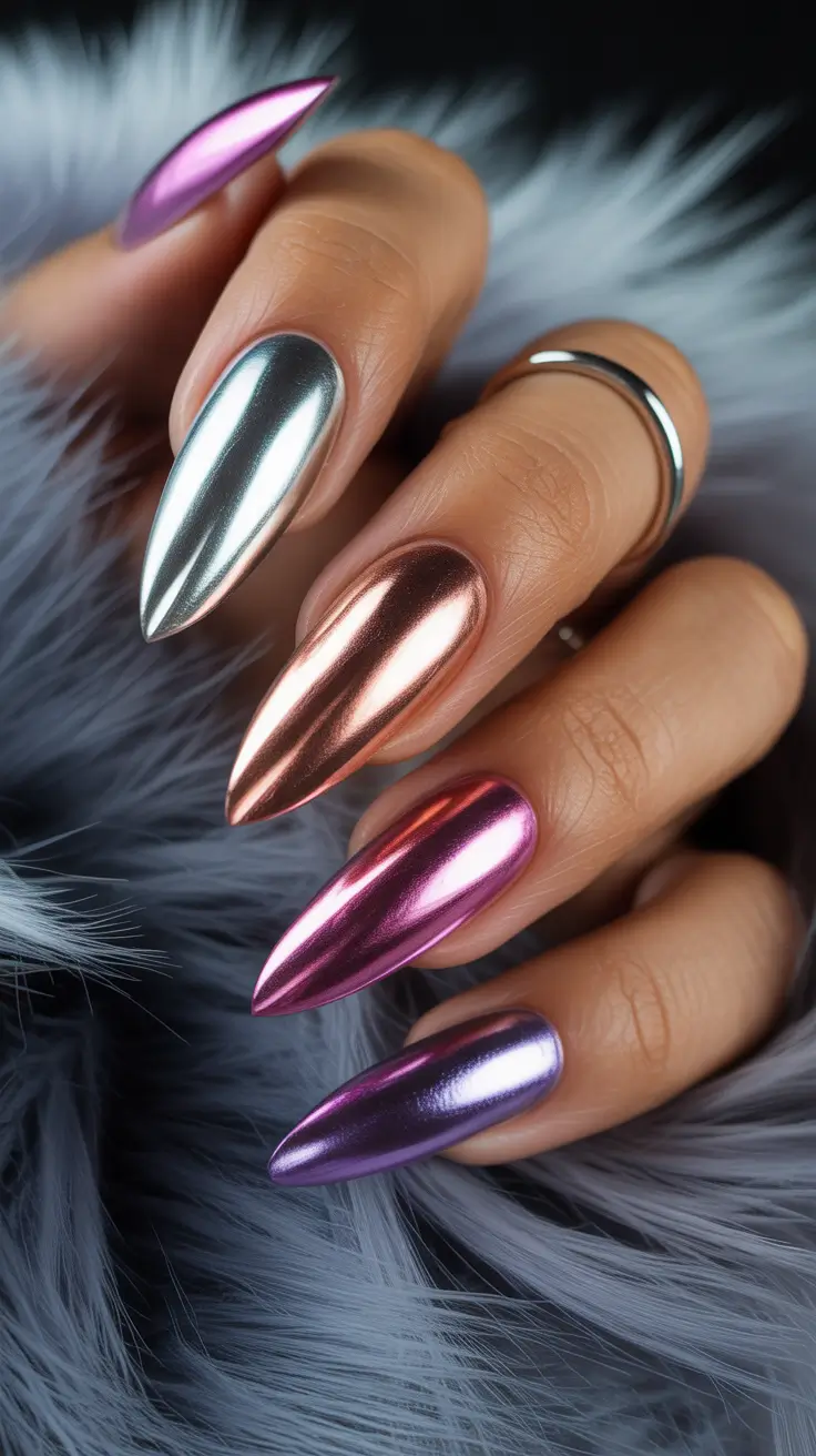chrome-nail-designs-2026-Metallic-Rainbow-Tips-in-Gradient-Chrome