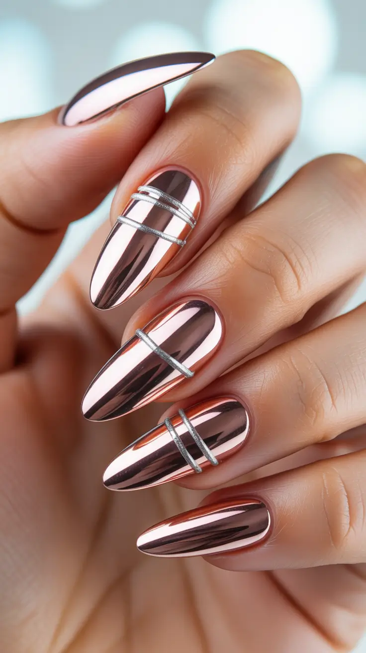 chrome-nail-designs-2026-Rose-Chrome-With-Silver-Striping-Tape-Accents