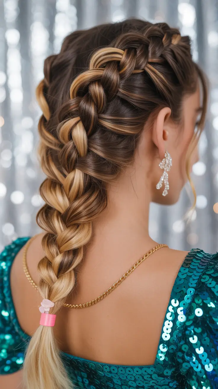 Cute Hairstyle 2026 Golden Highlight Braids with Dimensional Depth