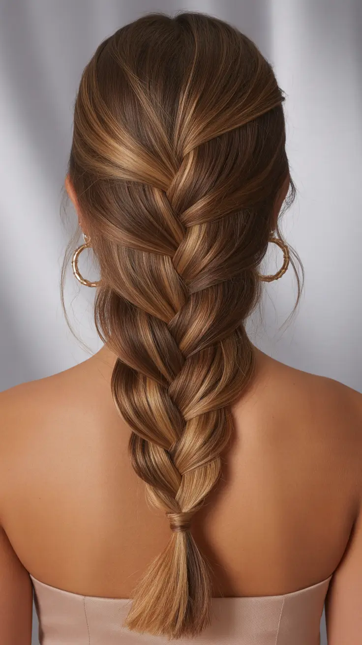 Cute Hairstyle 2026 Classic French Braid with Buttery Blonde Highlights