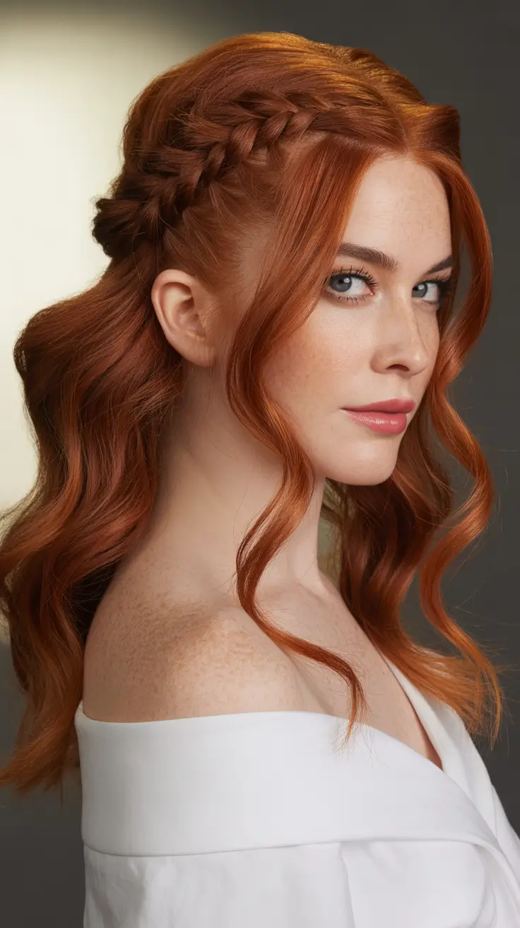 Cute Hairstyle 2026 Textured Side Braids with Soft Hollywood Curls