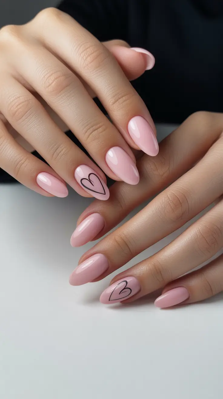 cute nail designs 2026+Outlined Affection