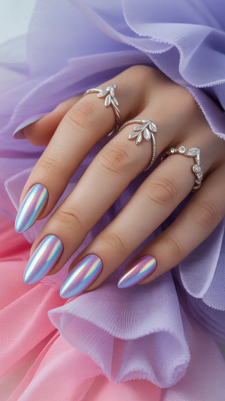 cute nail designs 2026+Chrome Fairycore