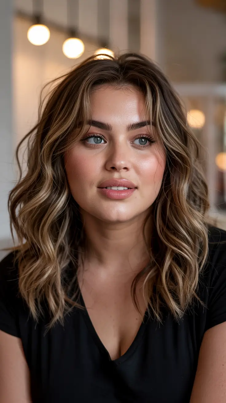 Fat Face Haircuts 2026 Undone Curls with Airy Curtain Bangs