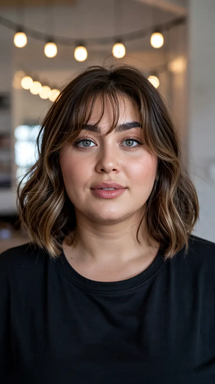 Fat Face Haircuts 2026 Parisian Bob with Wispy Bangs