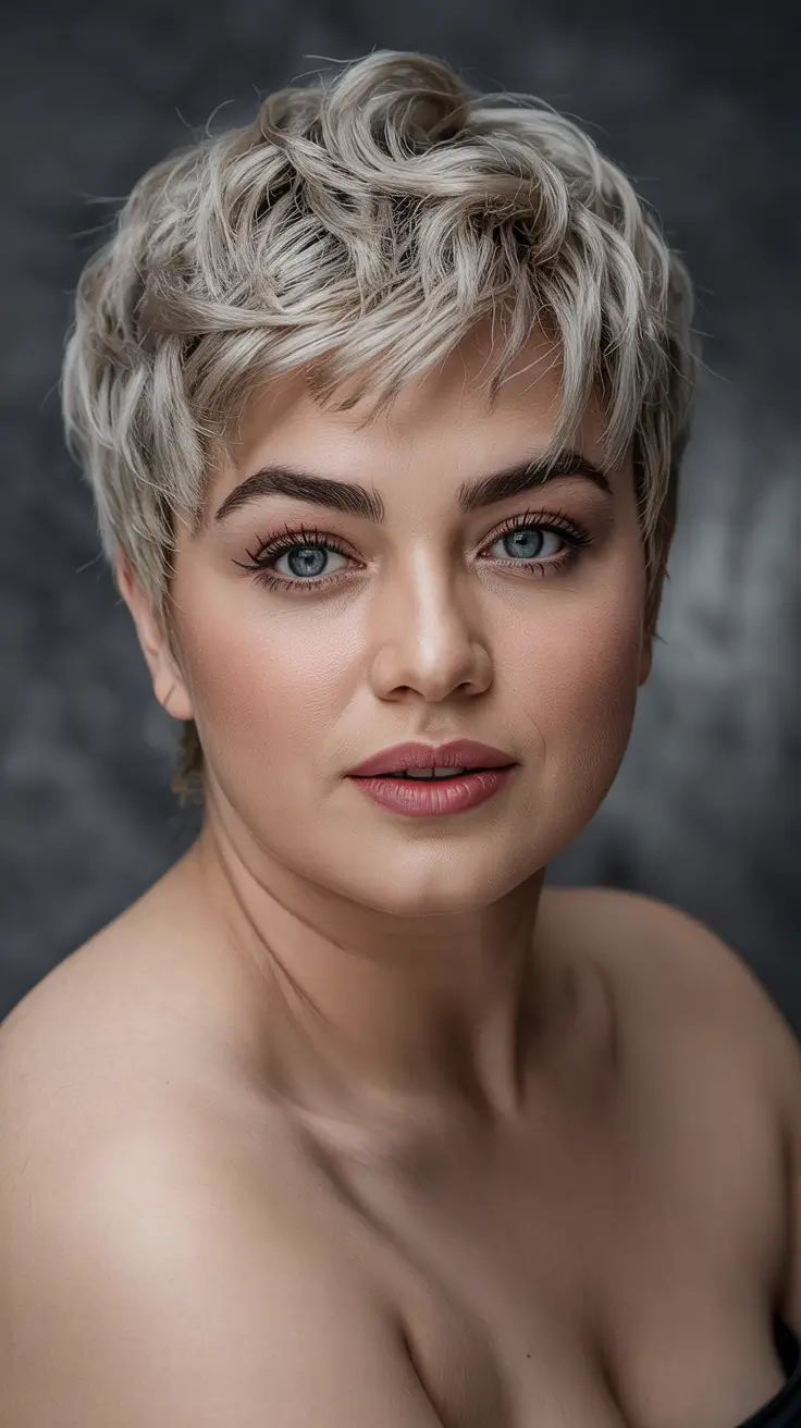 Fat Face Haircuts 2026 Platinum Crop with Sculpted Texture