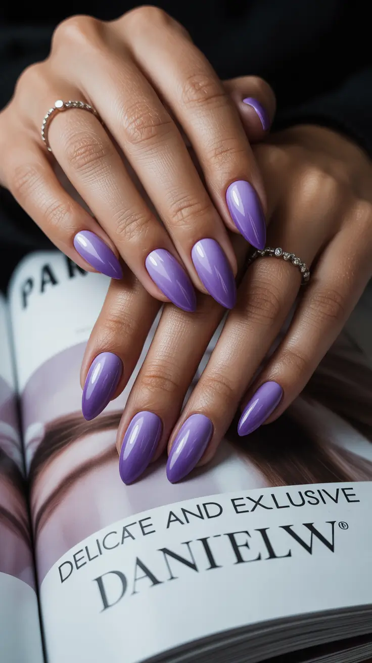 gel nail designs 2026 Lavender Gel Nails