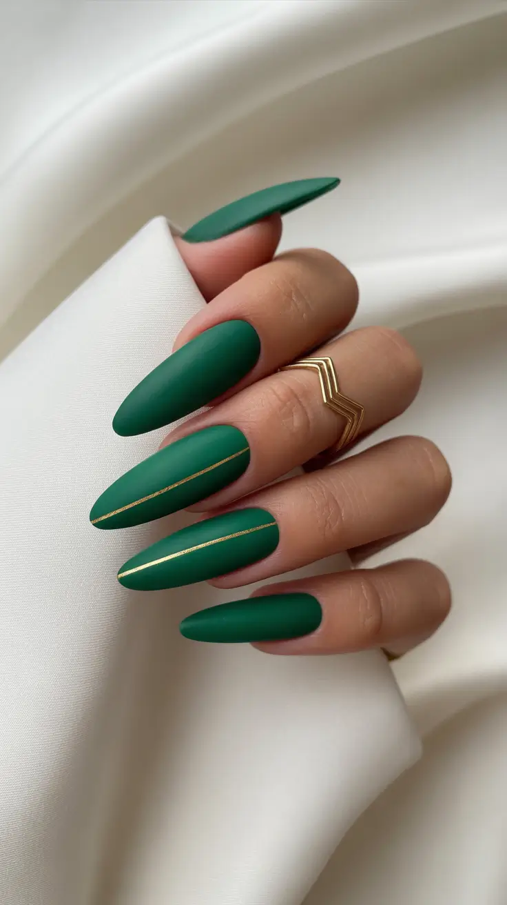 green-nail-designs-2026-Velvet-Forest