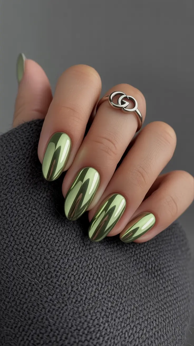 green-nail-designs-2026-Pistachio-Mirror