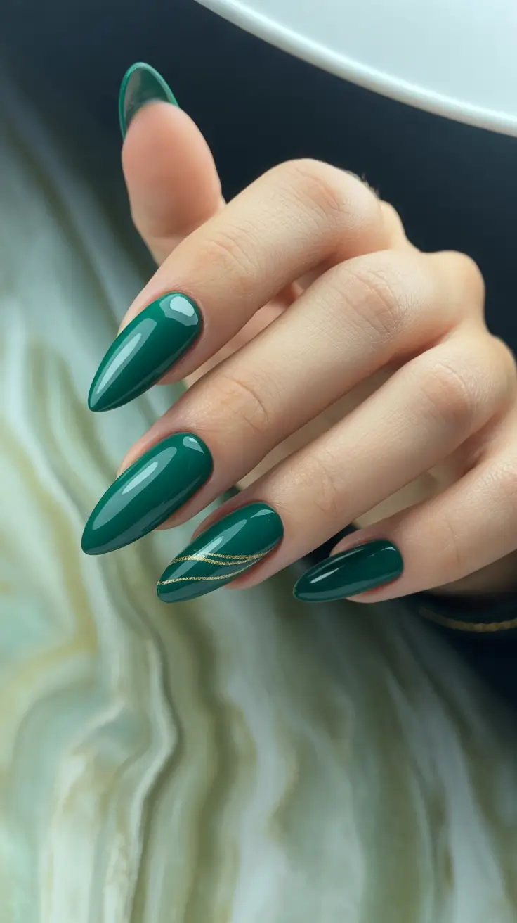 green-nail-designs-2026-Glossed-Emerald
