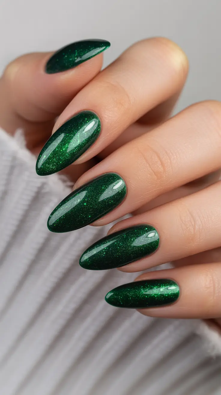 green-nail-designs-2026-Deep-Sparkle