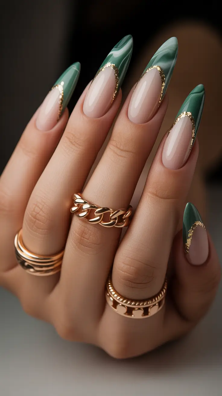 green-nail-designs-2026-Golden-Ivy-Tips