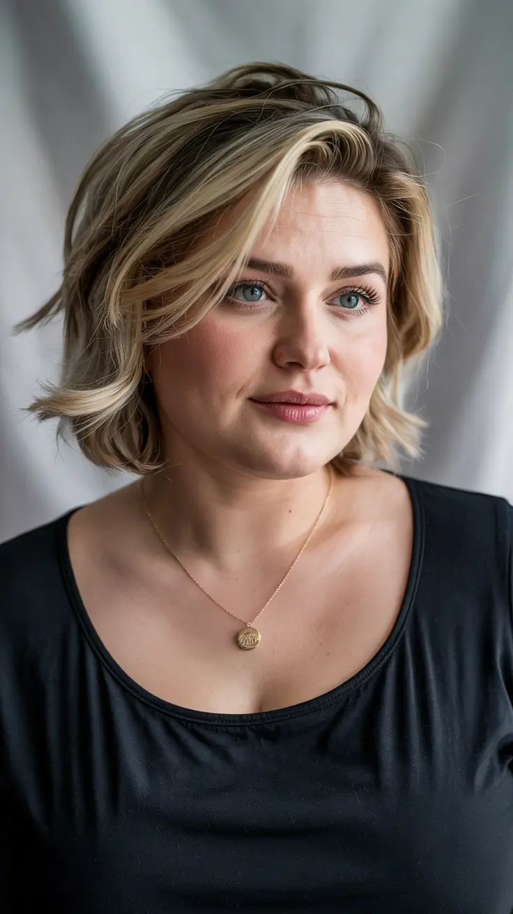 Haircuts for Chubby Faces 2026 Effortless Volume with Soft Angled Layers