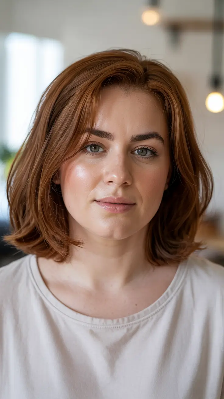 Haircuts for Chubby Faces 2026 Modern Bob with Barely-There Waves