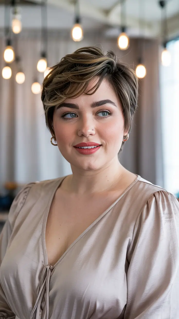 Haircuts for Chubby Faces 2026 Face-Framing Crop with Soft Waves