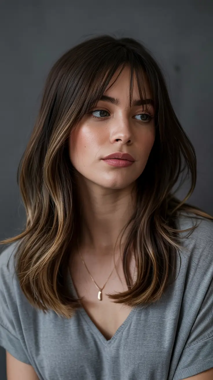 haircuts for long hair 2026 Cool Tones and Curtain Bangs Reimagined