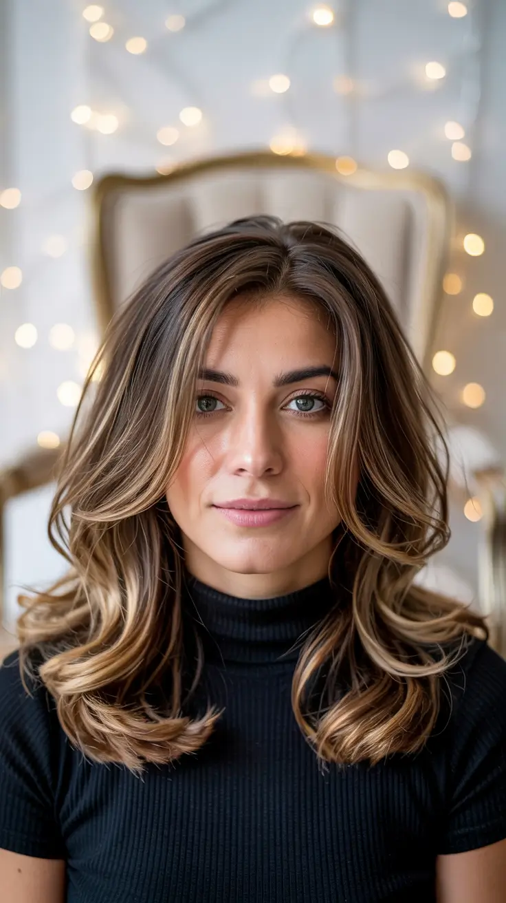 haircuts for long hair 2026 Golden Contour Layers with a Polished Finish