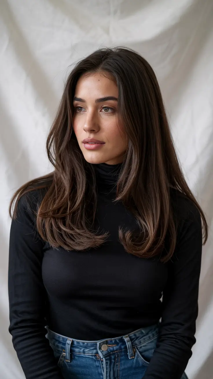 haircuts for long hair 2026 Blowout Layers That Frame the Face