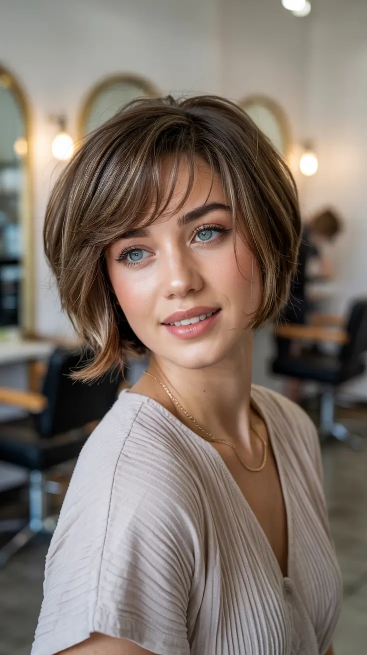 haircuts for thin fine hair 2026 Textured Crop with Volume Fringe