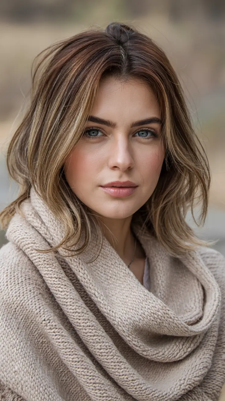 haircuts for thin fine hair 2026 Casual S-Wave Lob with Soft Root Shadow