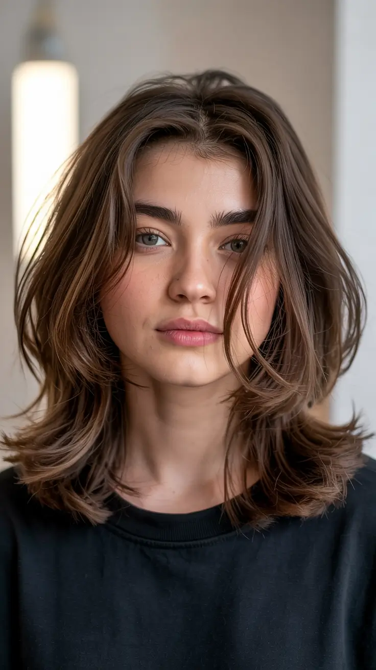 haircuts for thin fine hair 2026 Flipped Midi Layers with Face-Framing Lift