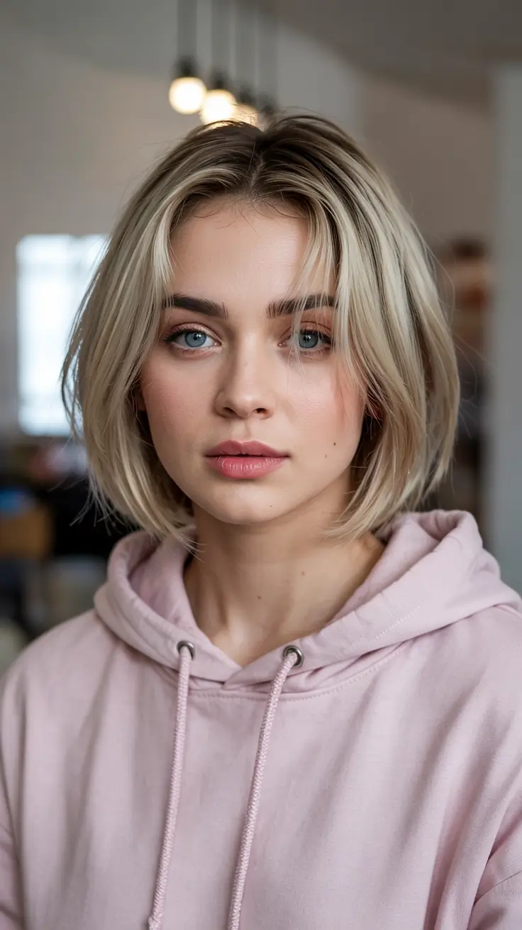 haircuts for thin fine hair 2026 Airy Volume Bob with Center Parting