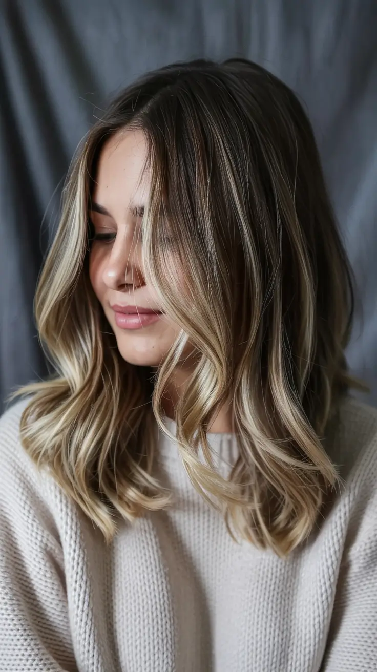 haircuts for thin fine hair 2026 Golden Beige Waves with Natural Face Layers