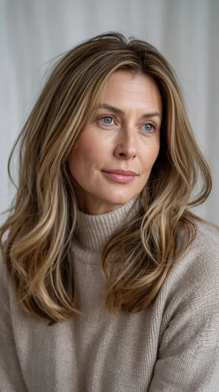 Haircuts for Women Over 40 - Soft Layers with Dimensional Blonde