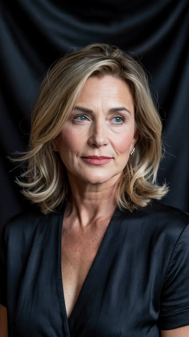 Haircuts for Women Over 50 - The Lux Flipped Bob