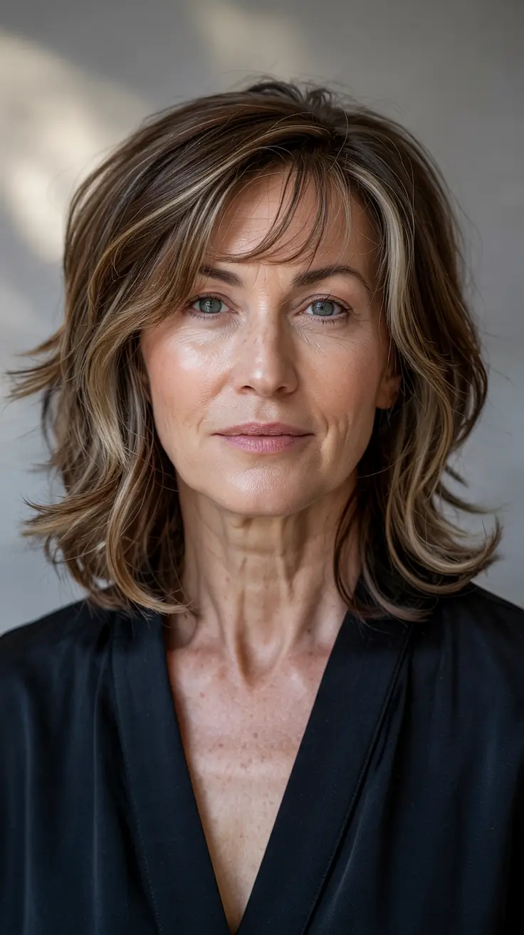 Haircuts for Women Over 50 - Wispy Layers with Soft Framing