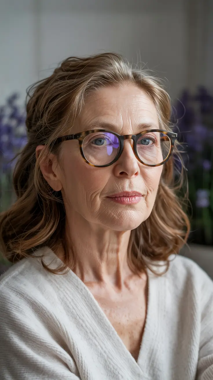 Haircuts for Women Over 60 - ideas 2026+Half-Up Waves with a Natural Finish