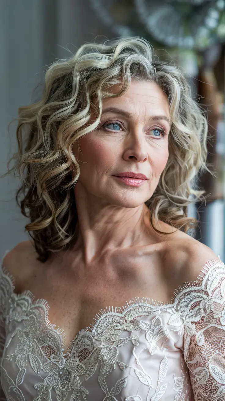 Haircuts for Women Over 60 - ideas 2026+Modern Curls with a Romantic Finish