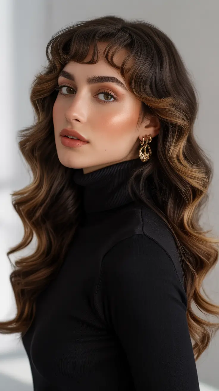 haircuts with bangs - ideas 2026 Curly Volume with Micro Fringe