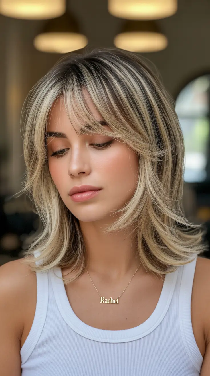 haircuts with bangs - ideas 2026 Classic Rachel 2.0 Layers with Feathered Bangs
