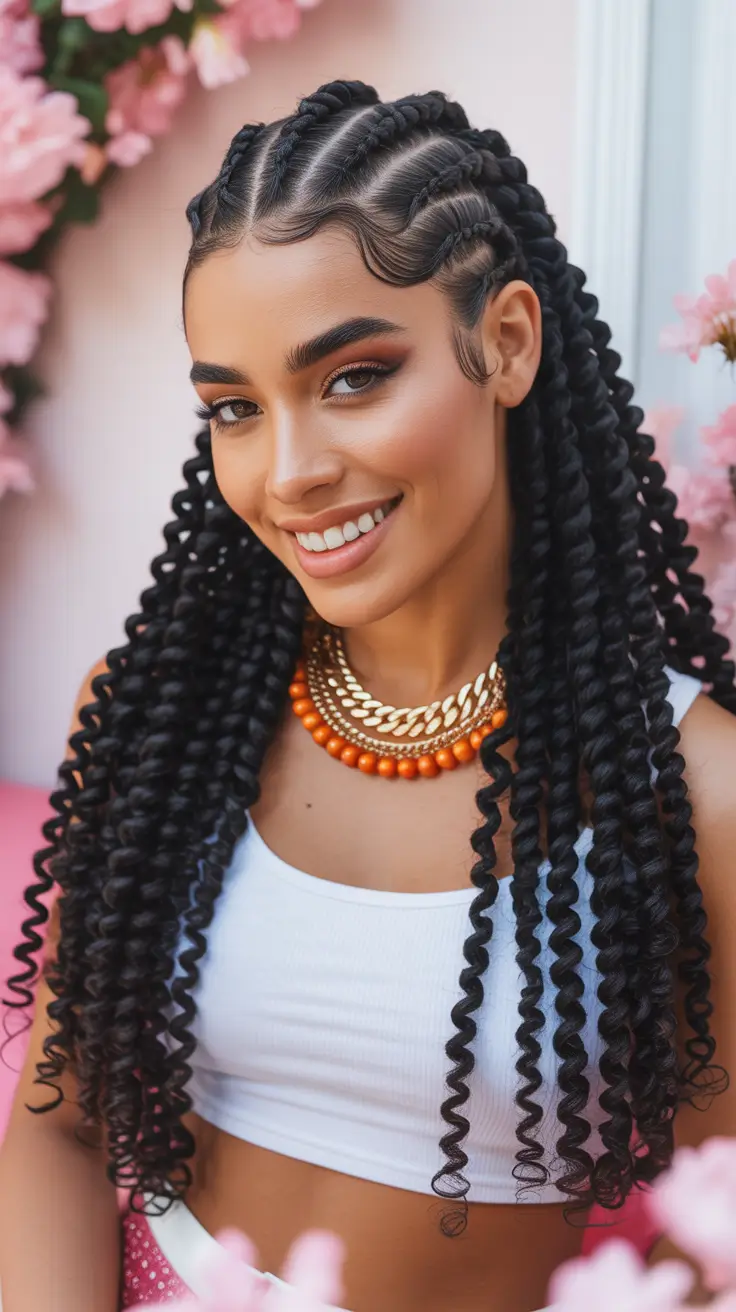 hairstyle black women 2026+Twisted Curls with Defined Edges
