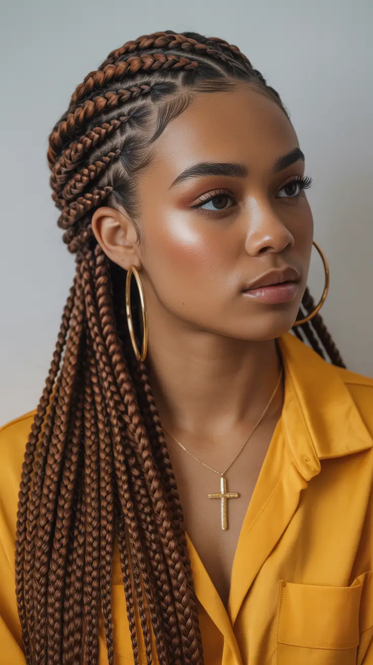 hairstyle for black women 2026+Bronze Beauty: Box Braids with Warm Copper Tones