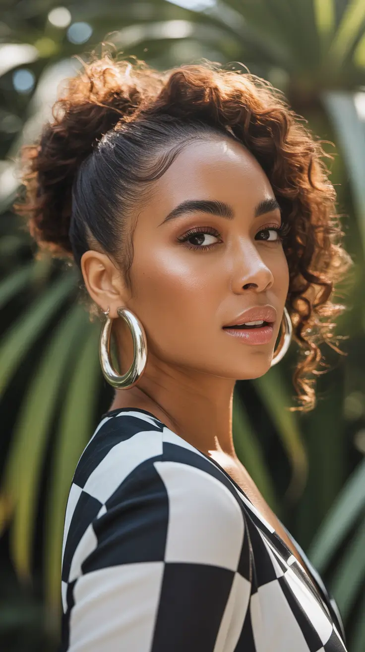 hairstyle for black women 2026+Curly Puff Revival: Effortless Volume with a Side of Sass