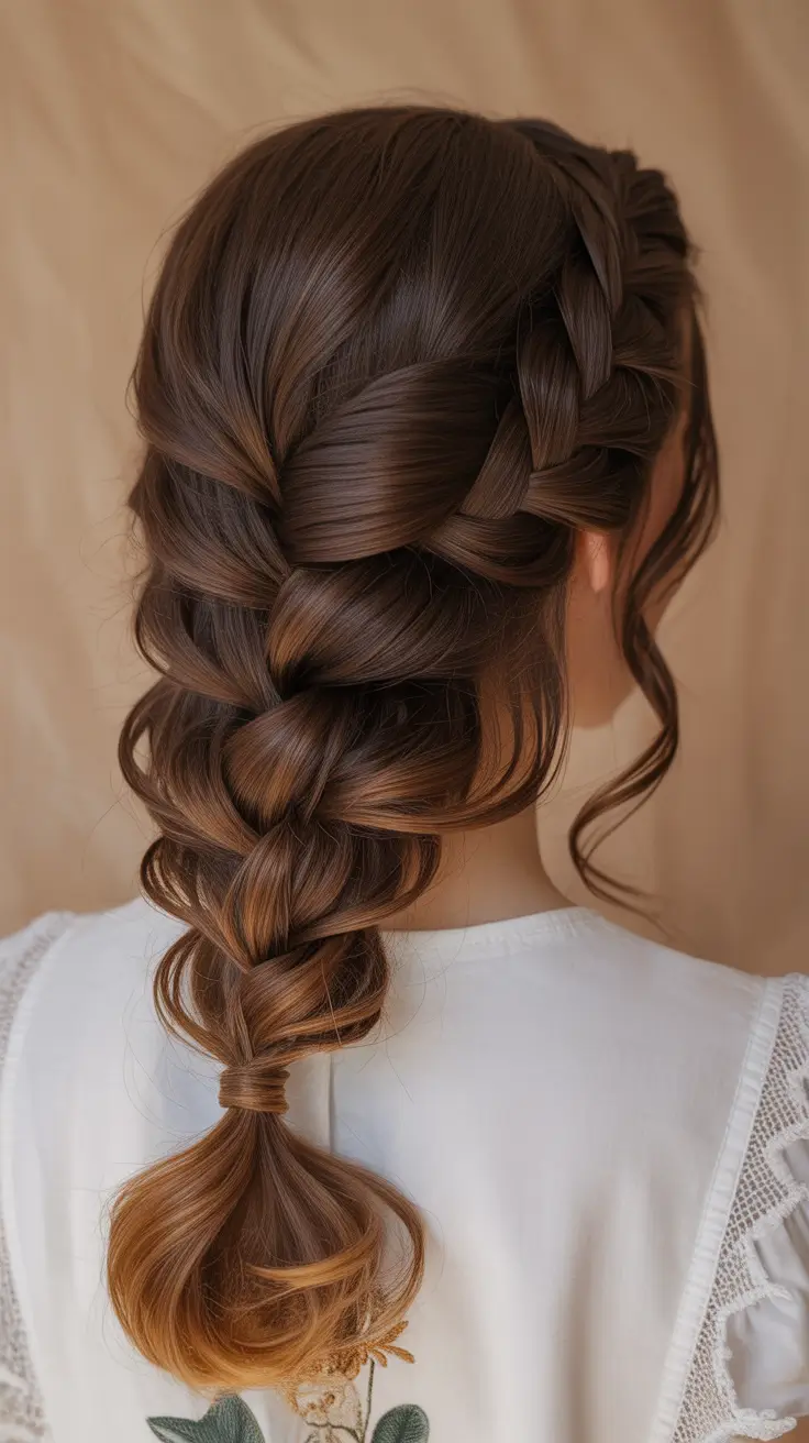 hairstyle for long hair 2026+Romantic Pull-Through Braid