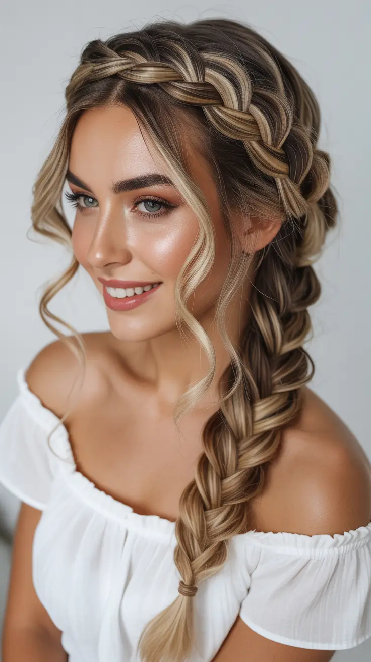 hairstyle for long hair 2026+Double Crown Dutch Braid